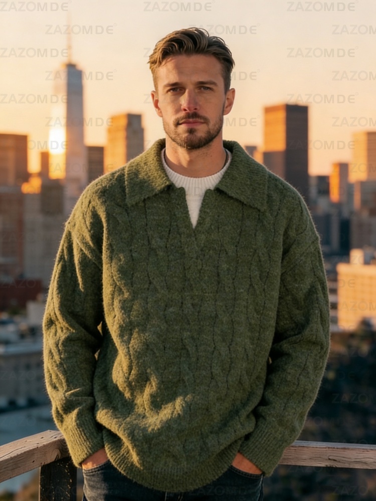 Luxury Lifestyle City - Sweter męski ZAZOMDE Luxury Feel, kolor