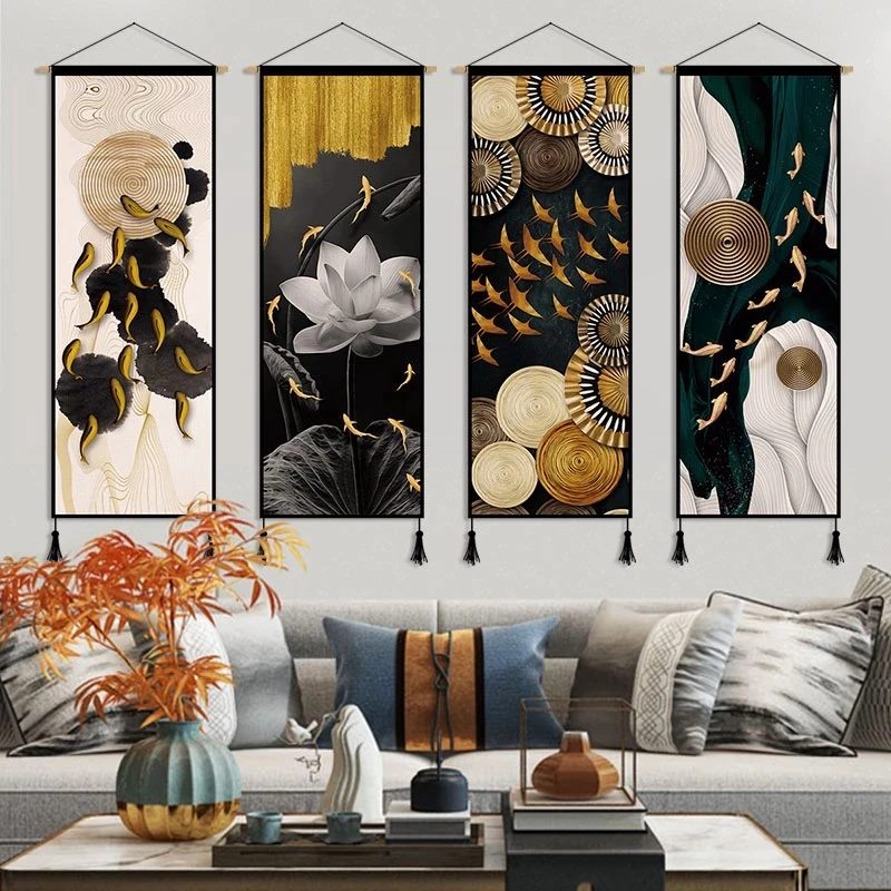 Luxury Lifestyle Pictures - Home Office Fish Feng Shui Canvas