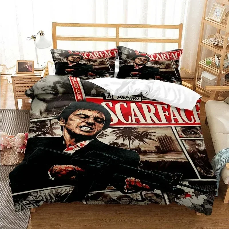 Linen Duvet Cover - Zestaw pościeli Tony Montana Scarface z