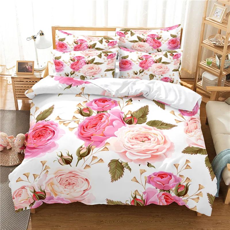 Kwiaty Zestaw pościeli Zestaw  – Linen Duvet Cover recenzja i cena