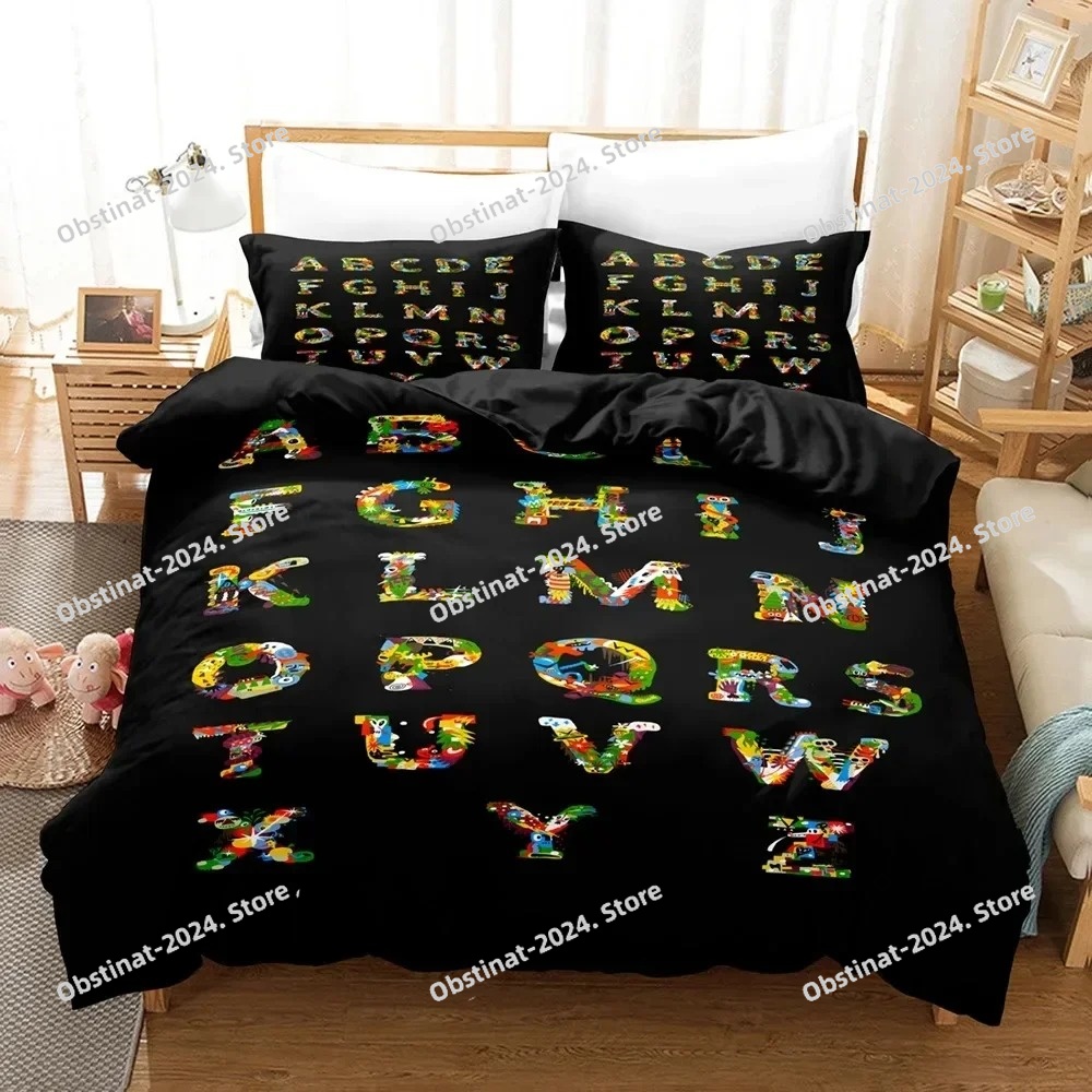 Zestaw pościeli Alphabet Lore  – Linen Duvet Cover recenzja i cena