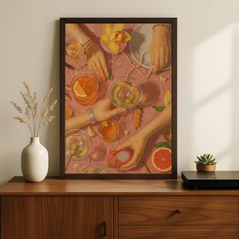 1 szt. Bezramowy Vintage Czarn – Luxury Lifestyle Pictures recenzja i cena