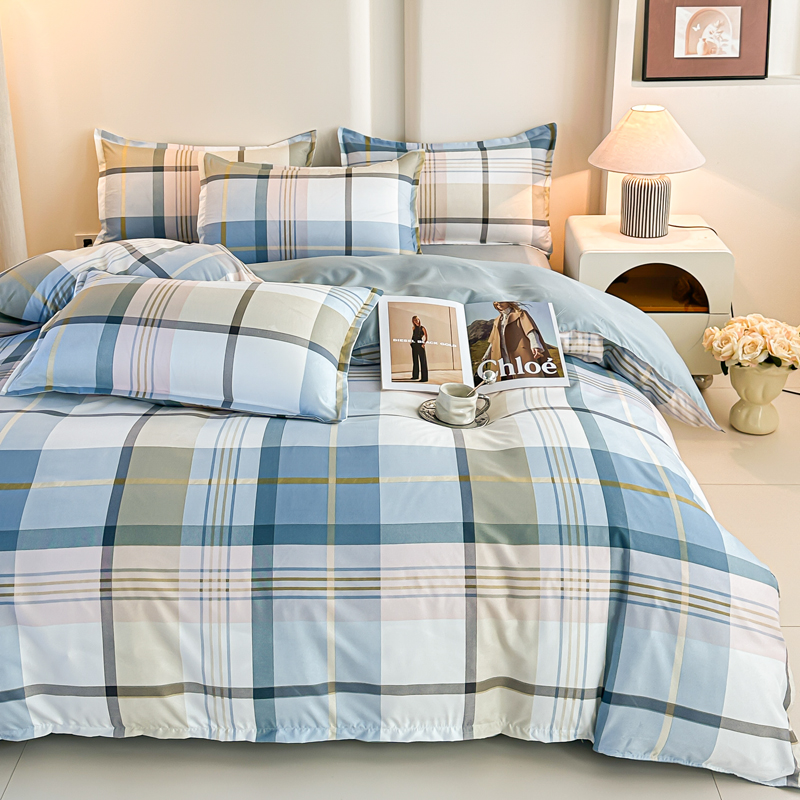 4-częściowy niebieski zestaw p – Linen Duvet Cover recenzja i cena