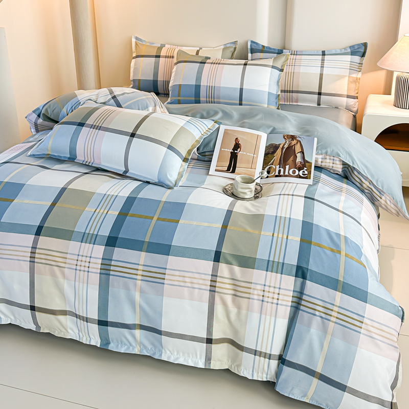 4-częściowy niebieski zestaw p – Linen Duvet Cover recenzja i cena